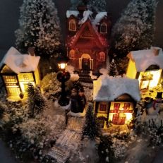 Adventní dekorace Vánoční městečko