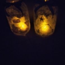Vánoční dekorace lucerna ve sklenici